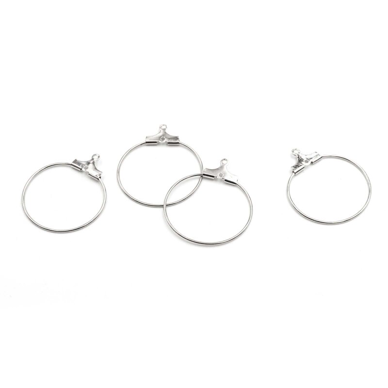 Anhänger aus Messing platinfarben beschichtet 23 mm 4 Stück