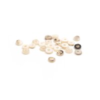 flache Muschelperlen in weiß 3mm 20 Stück