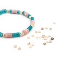 flache Muschelperlen in weiß 3mm 20 Stück