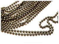 2 m Kugelkette in antik Bronze, 2 mm
