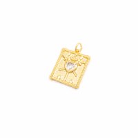 Tarotkarte Drei der Schwerter 18 K Gold beschichtet