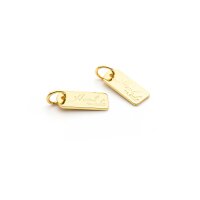 Anhänger Handmade aus Messing mit 18k...