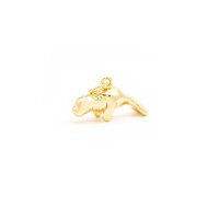 Anhänger Seekuh aus Messing, 18K Goldbeschichtung,...