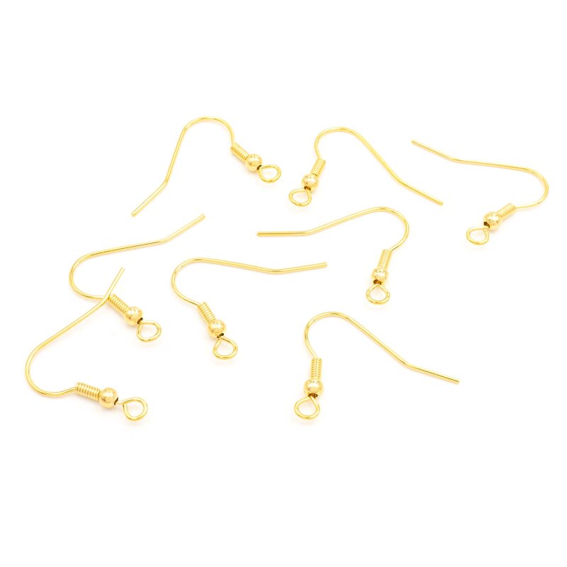 Ohrhaken aus 304 Edelstahl mit 18k Goldbeschichtung 8 Stück