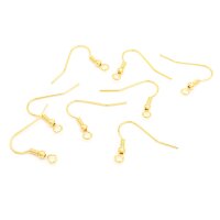 Ohrhaken aus 304 Edelstahl mit 18k Goldbeschichtung 8...