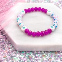 Glasschliffperlen beschichtet in magenta 6x4mm 50 Stück