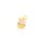 Anhänger Qualle aus Messing, 18K Goldbeschichtung, mit Zirkonia in Pink, 13 mm, 1 Stück