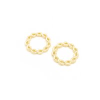 runder Verbinder aus Metalllegierung, 18K...
