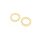 runder Verbinder aus Metalllegierung, 18K Goldbeschichtung, 21 mm, 2 Stück