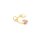 Anhänger Finger Heart mit Zirkonia in Rot, 18K Goldbeschichtung, 15x16 mm, 1 Stück