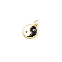 Yin und Yang Anhänger mit 18k Goldbeschichtung 15mm...