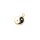 Yin und Yang Anhänger mit 18k Goldbeschichtung 15mm 1 Stück