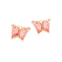 Anhänger Schmetterling goldfarben mit Resin in...