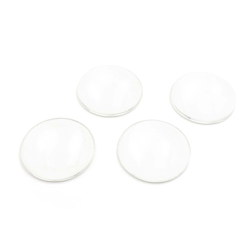 Cabochon Glas klar 40mm 4 Stück