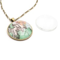 Cabochon Glas klar 40mm 4 Stück