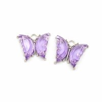 Anhänger Schmetterling silberfarben mit Resin in...