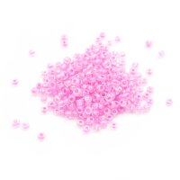 Rocailles Perlen in zarten rosa mit Holo Effekt 3mm 20 Gramm
