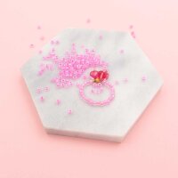 Rocailles Perlen in zarten rosa mit Holo Effekt 3mm 20 Gramm