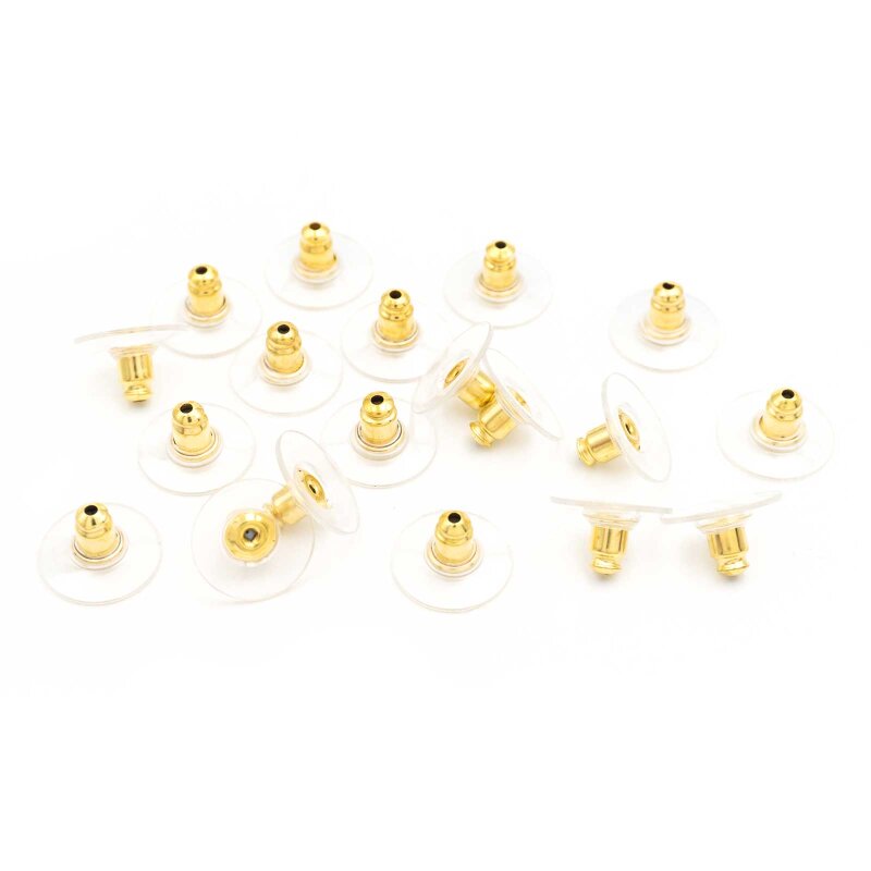 Ohrstopper für Ohrstecker in goldfarben 20 Stück