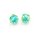 Lampworkperlen Apfel in blau und grün 12x10mm 2 Stück