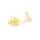 Blumen Ohrstecker  in goldfarben 15x14mm 2 Stück