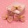 handgemachte Schleifchen in rosa und gold 6 Stück