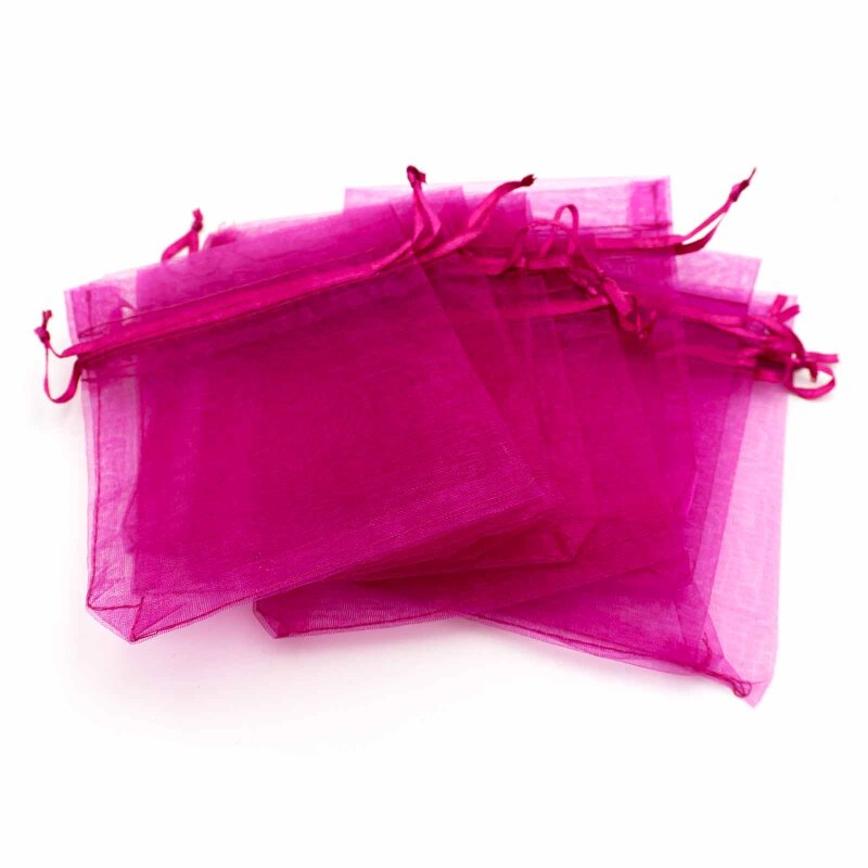 Organzasäckchen in Magenta 10x12 cm 10 Stück