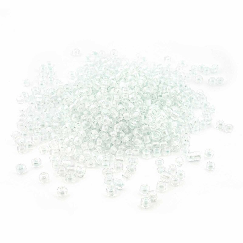 Rocailles Perlen in transparentem Weiß 3 mm 20 Gramm