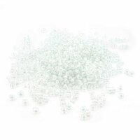 Rocailles Perlen in transparentem Weiß 3 mm 20 Gramm