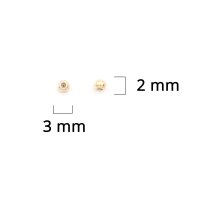 Stopperperlen aus Messing mit 18k Goldbeschichtung 3mm 4...