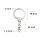 Schlüsselringe inklusive Kette in platinfarben 30mm 4 Stück