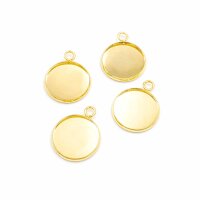 Fassungen aus 304 Edelstahl mit 18k Goldbeschichtung 18mm...
