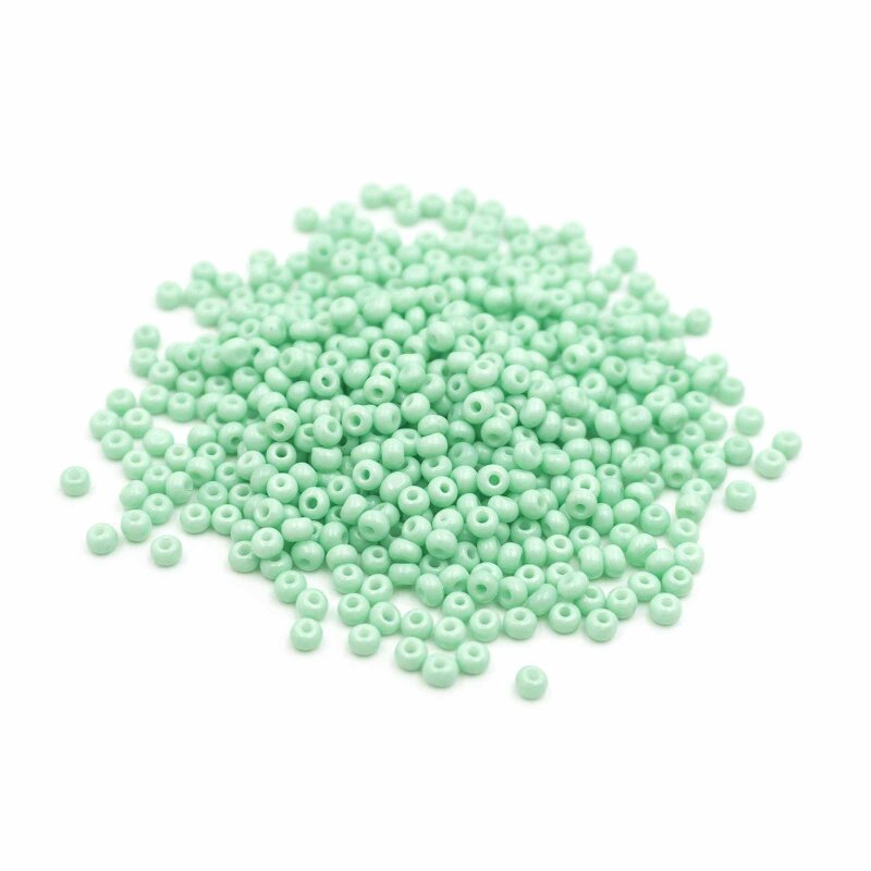 Rocailles Perlen in mint 3mm 20 Gramm