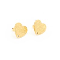 Herz-Ohrstecker aus 18k vergoldetem 304 Edelstahl mit...