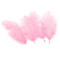weiche Federn in pink 4 Stück