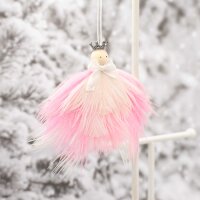 weiche Federn in pink 4 Stück