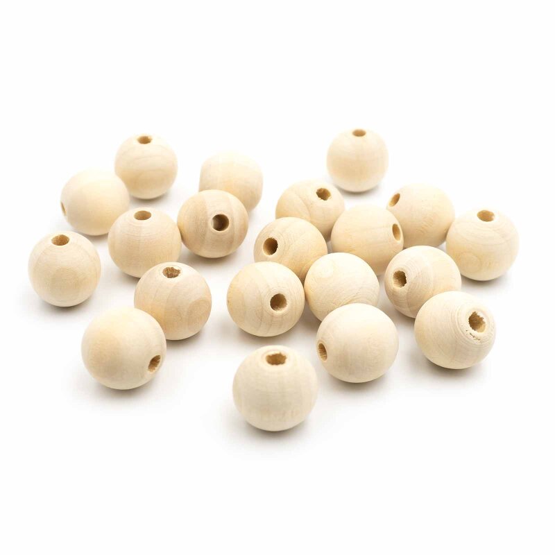 natürliche Holzperlen 18mm 20 Stück