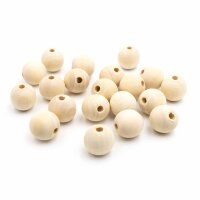 natürliche Holzperlen 18mm 20 Stück