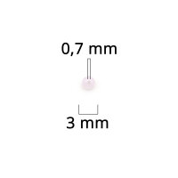Perlen aus natürlicher Lavendel Jade 3mm 10 Stück