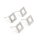 Ohrstecker Quadrat aus 304 Edelstahl in platinfarben 4 Stück