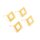 Ohrstecker Quadrat aus 304 Edelstahl in goldfarben 4 Stück