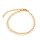 Armband aus 304 Edelstahl PVD vakuum goldbeschichtet mit weißer Emaille im Ähren-Design, 21 cm lang