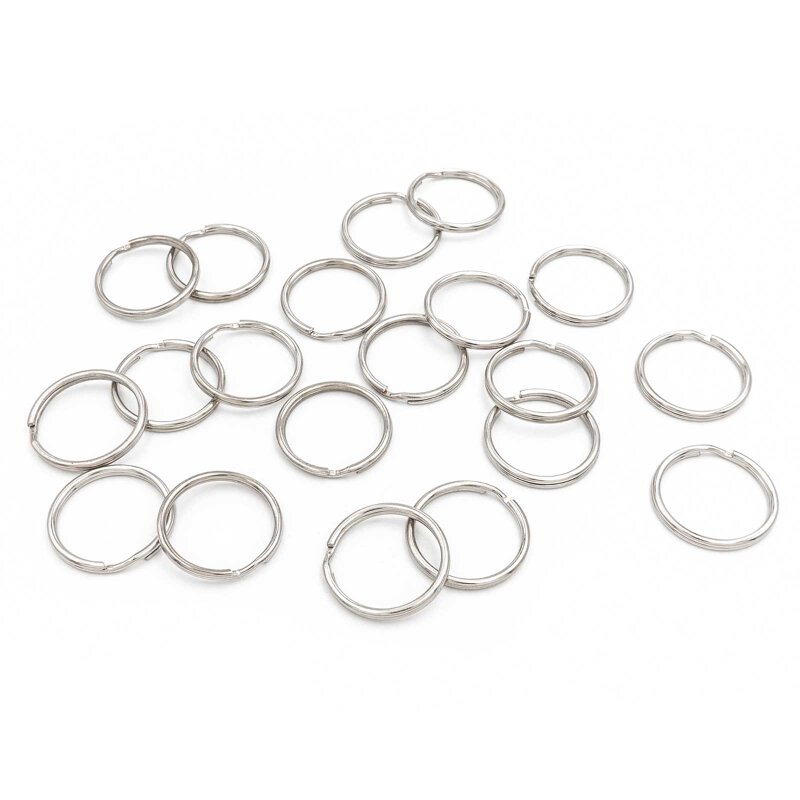 Schlüsselringe in platinfarben 24mm 20 Stück