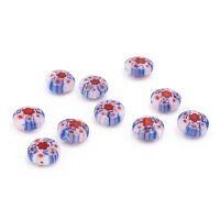 handgemachte Millefiori Glasperlen 8x3mm 10 Stück