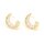 Ohrstecker Mond mit Zirkonia 18k Gold beschichtet 2 Stück