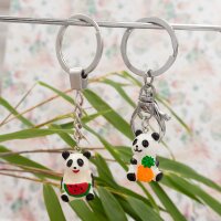 Anhänger Panda aus Resin mit Ananas 2 Stück