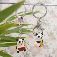 Anhänger Panda aus Resin mit Wassermelone 2 Stück