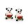 Anhänger Panda aus Resin mit Wassermelone 2 Stück
