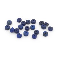 Heishi Perlen aus Lapis Lazuli in blau 4x2mm 20 Stück