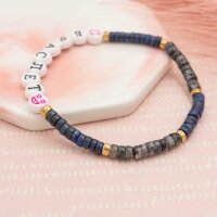 Heishi Perlen aus Lapis Lazuli in blau 4x2mm 20 Stück